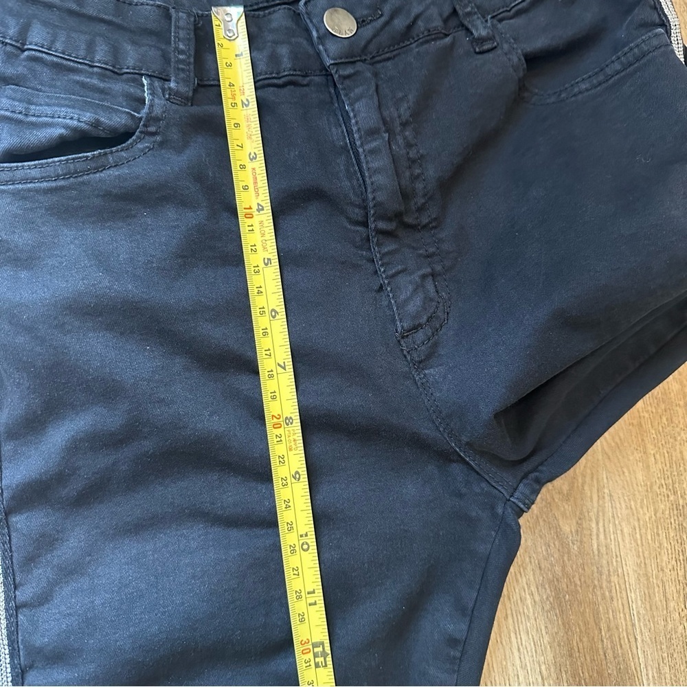 Elan Black Side Panel Rhinestone Jeans Size Large - Picture 11 of 11